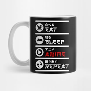 EAT SLEEP ANIME REPEAT Mug